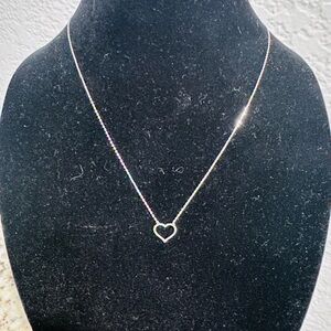 Elegant Silver Heart Pendant Necklace